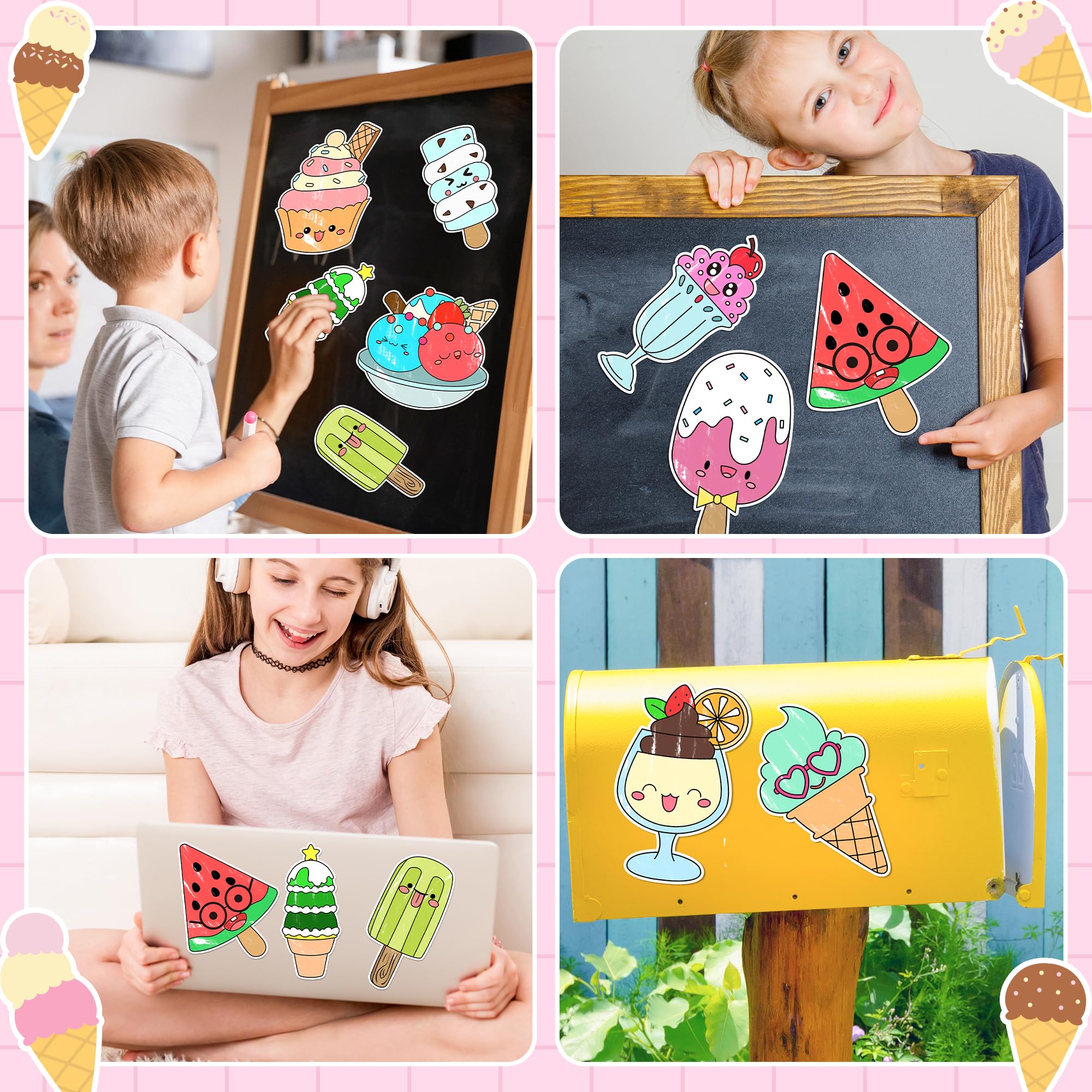 Amazon.com: X1zuue 30Pcs Summer Ice Cream Coloring Magnets Arts